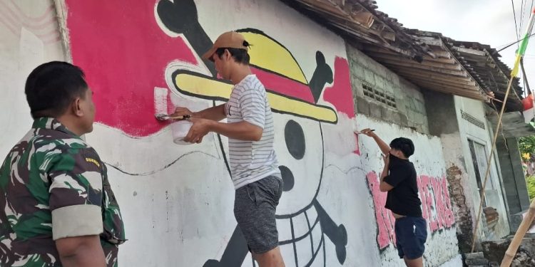 Mural One Piece di Sleman Dihapus karena Bendera Merah Putih yang Digunakan