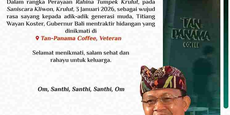 Rayakan Tumpek Krulut, Gubernur Ajak Generasi Muda Maknai Kasih Sayang Lewat Kuliner Lokal