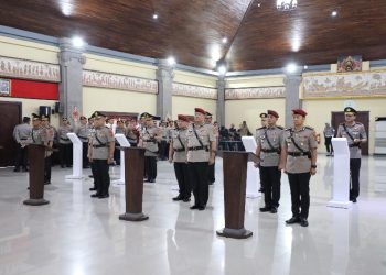 Kapolda Bali Lantik Pejabat Utama dan Kapolres Baru di Wajah Baru Kepolisian