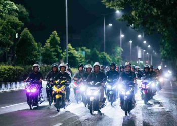 Komunitas Bali Rayakan Peluncuran All New Vario 125 dengan Night Ride